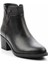 Siyah Hakiki Deri Kadın Bot & Bootie K02531230603 3