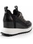 Siyah Siyah Streç Kadın Sneaker K01413055609 4