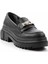 Siyah Kadın Loafer Ayakkabı K01503742309 3