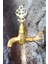 Osmanlı Musluğu Antika Pirinç Hamam Banyo Cami Şadırvan Musluğu Nostaljik Musluk Sarı 2