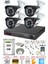 4 Kameralı 5mp Lensli 1080p 2mp Görüntü 6 Atom Gece Görüşlü Fullhd Güvenlik Kamerası Sistemi 320GB 2