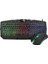 KMG01 Rgb Aydınlatma Kablolu Gaming Oyuncu Klavye Mouse Set 2