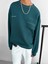 Oversize Cep Detaylı Sweatshirt Yeşil 1