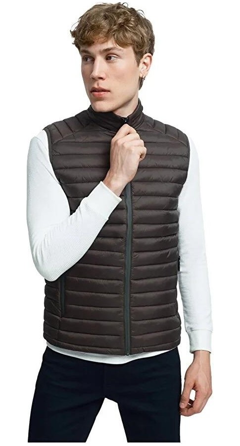 Loft Erkek Yelek Haki Renkli Regular Fit Normal Kalınlıkta Şık ve Kullanışlı görsel 5