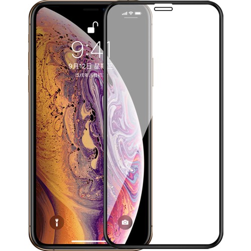 Bzontech iPhone 11 Pro Max Ekran Koruyucu 9d Tam Kaplayan Kavisli
