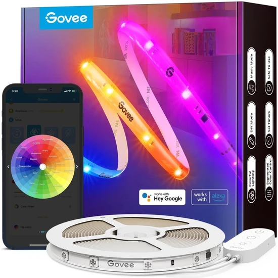Govee Rgbıc Wifi + Bt LED Şerit Kaplamalı (5m)