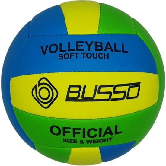 Busso Soft Touch Voleybol Topu (Sarı-Yeşil-Mavi)