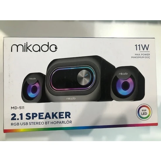 Mikodo MD-511 5W+3WX2 USB Rgb Ledli 2+1 Gaming Speaker (11 W)