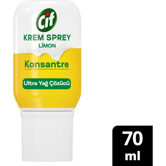 Cif Krem Sprey Konsantre Ultra Yağ Çözücü Limon 70 ml