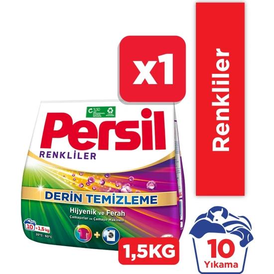 Persil Toz Çamaşır Deterjanı 1;5kg (10 Yıkama) Renkli