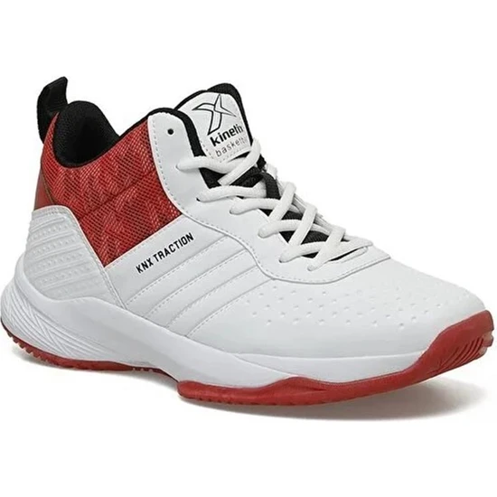 Kinetix Tractıon Pu 3pr Beyaz Siyah Kırmızı Erkek Garson Basketbol Ayakkabı