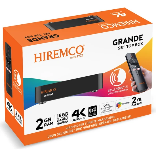 Hiremco Grande 2-16 GB Android TV Box