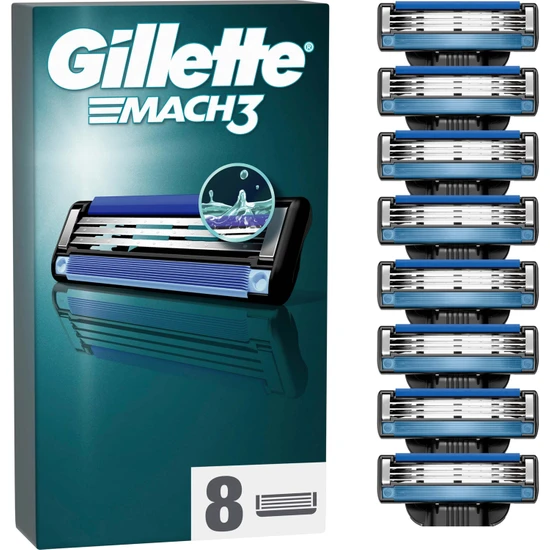 Gillette Mach3 Avantajlı Yedek Tıraş Bıçağı 8'li