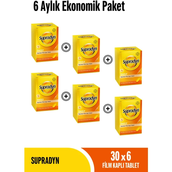 Supradyn 30x6 Film Kaplı Tablet 6 Aylık Ekonomik Paket