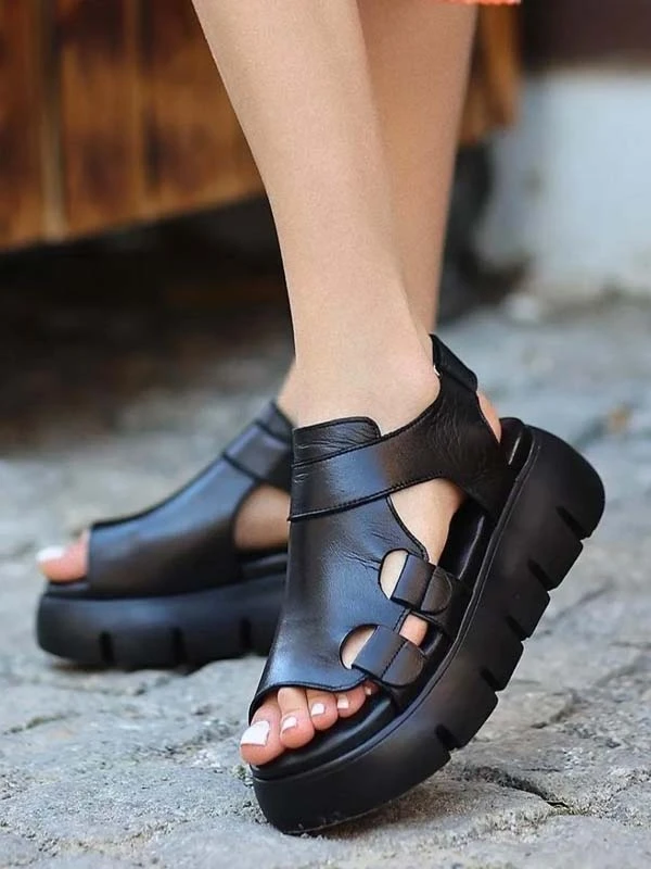 Dünya Shoes Hakiki Deri Kadın Sandalet