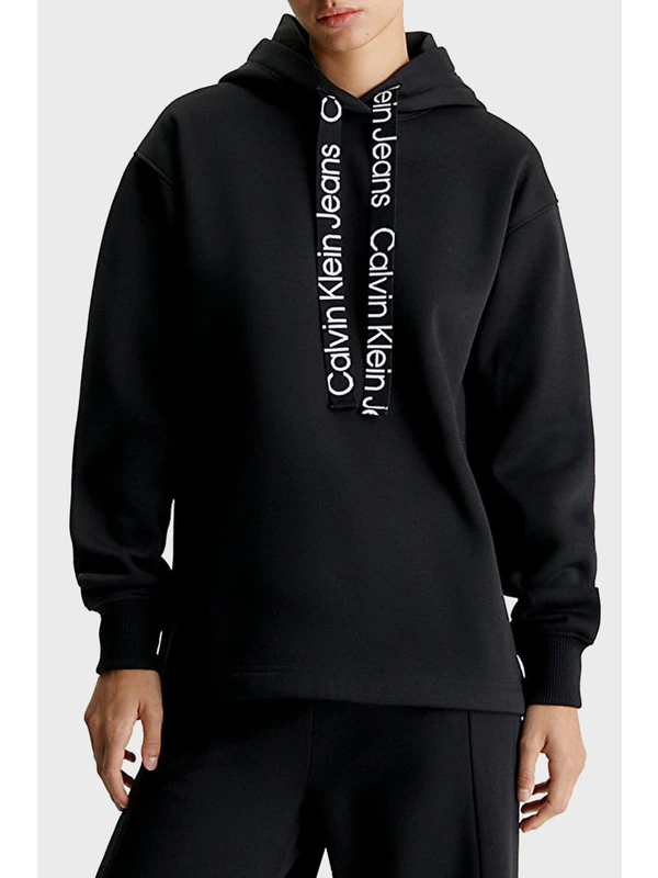 Calvin Klein Oversize Fit Kapüşonlu Sweat J20J221942BEH Bayan Sweat J20J221942 Beh