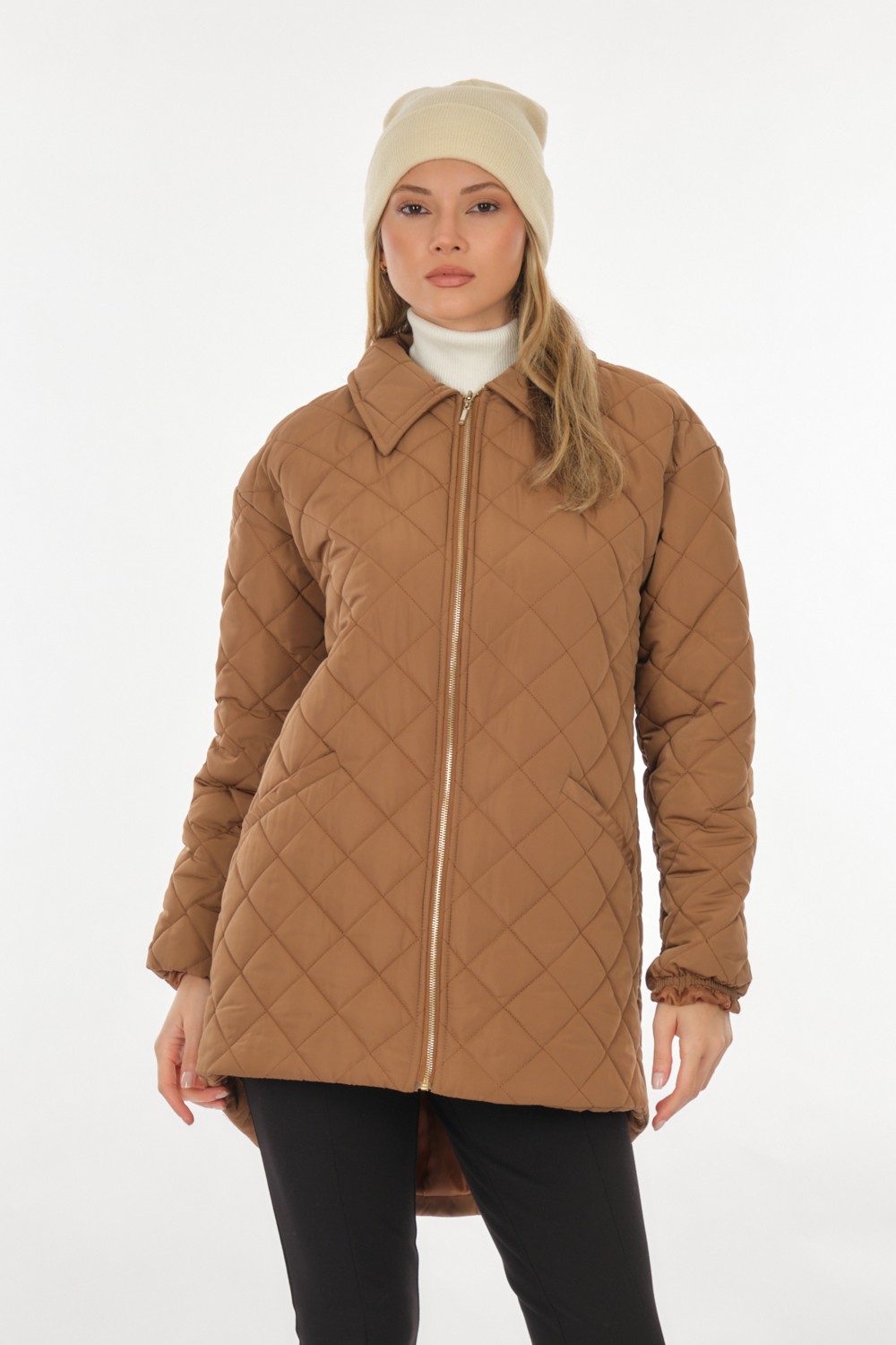 Doop Oversize Kapitone Midi Kaban - Günlük Şıklık, Sıcak ve Rahat