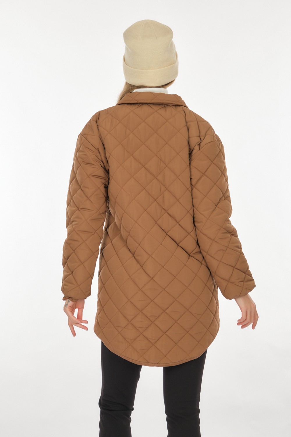 Doop Oversize Kapitone Midi Kaban - Günlük Şıklık, Sıcak ve Rahat görsel 4