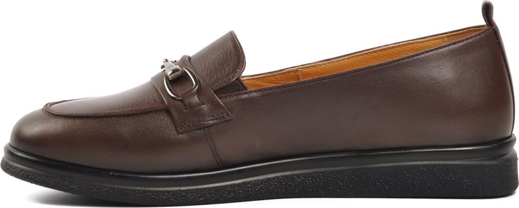Ayakmod 44280 Kahve Hakiki Deri Kadın Loafer Ayakkabı görsel 8