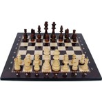 Eser Lüks Ağaç Ahşap Satranç Takımı Seti 36 cm Üstün Kalite Ahşap Figürlerle Oyun