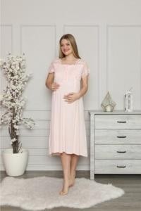 Limissi 2208 Pembe Hamile Lohusa Dantelli Pijama Tk