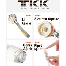 Vagonlife Tkk 1000 ml Çift Kullanım Pipetli/rahat Içim Bpa Içermeyen Taşıma Askılı Tritan Su Matarası FFTKK1020-1000