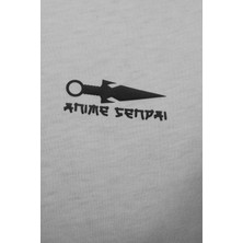 Anime Senpai Beyaz Klasik Logo Oversize Tshirt  (ANSOVR010)