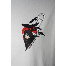 Anime Senpai Itachi Beyaz Oversize Unisex Tshirt  (ITCOVR010)