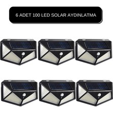 Hangast 100 Ledli Solar Güneş Enerjili Hareket Sensörlü Bahçe Garaj Ev Aydınlatma Lambası 6 Adet