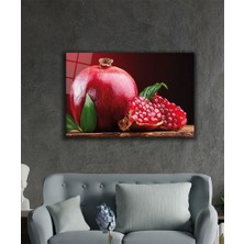 Bay Çağrı Nar Kırmızı Meyve Cam Tablo