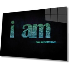 Bay Çağrı Özgüven Motivasyon Cam Tablo, Ev ve Ofis Duvar Dekoru, Hediyelik Büyük Temperli 4 mm Cam Tablo