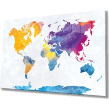 Bay Çağrı Dünya Haritası 51 Cam Tablo