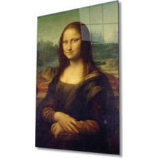 By Çağrı Mona Lisa Portresi Sanat Cam Tablo, Ev ve Ofis Duvar Dekoru, Hediyelik Büyük Temperli 4 mm Cam Tablo