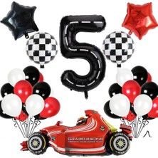 Patladı Gitti Yarış Arabası Temalı Doğum Günü Parti Kutlama Balon Seti