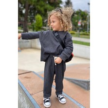 Vitrinmixmini Kaşkorse Fitilli Unisex Eşofman Takım-Dar Kalıp