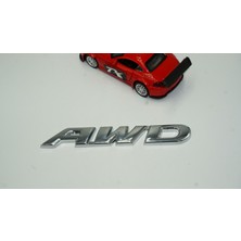 Dk Awd All Wheel Drive Bagaj Krom Metal 3m 3D Yazı Logo