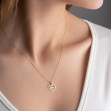 N!da Jewelry 925 Ayar Gümüş Tasarım Kalp Atışı Kolye