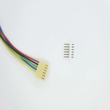 Sanec 2,54MM 6 Pin 2510 Kablolu Dişi Konnektör + 180D Erkek Pcb Tipi 30CM - 0,25MM - Çift Taraflı