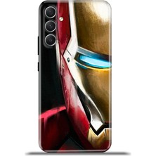 Cupcase  Samsung Galaxy A34 5g Kılıf Esnek Silikon Kamera Koruma 4K Desenli Özel Tasarım - Ironman Look