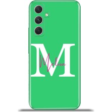 Cupcase  Samsung Galaxy A54 5g Kılıf Silikon Esnek Kamera Koruma Kişiye Özel Isim Harf Zao Yeşil - M