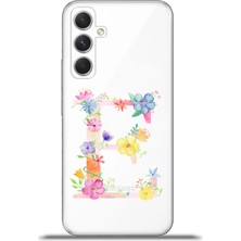 Cupcase  Samsung Galaxy A54 5g Kılıf Esnek Silikon Kamera Koruma Kişiye Özel Harfler Kai - E Harfi