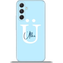 Cupcase  Samsung Galaxy A54 5g Kılıf Silikon Esnek Kamera Koruma Kişiye Özel Isim Harf Zao Mavi - Ü