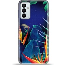 Cupcase  Samsung GALAXYM23 Kılıf Esnek Silikon Kamera Koruma 4K Desenli Özel Tasarım - Çicekli Gece