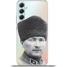 Cupcase  Samsung Galaxy A34 5g Kılıf Esnek Silikon Kamera Koruma 4K Desenli Özel Tasarım - Atatürk Paşa