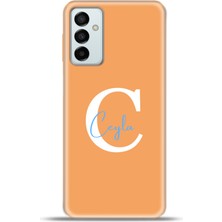 Cupcase  Samsung GALAXYM23 Kılıf Silikon Esnek Kamera Koruma Kişiye Özel Isim Harf Zao Turuncu - C