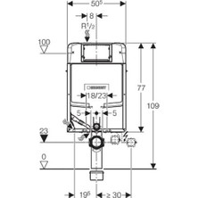 Geberit Sigma 8cm Tuğla Ince Tip Gömme Rezervuar Seti 110.792.00.1 - 616.004.21.1 - 115.883.JQ.1