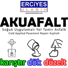 Akua falt Akuafalt (Ortaset) 20 kg Soğuk Uygulamalı Yol Tamir Asfaltı