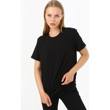 Looker Kadın Kolu Duble Regular Fit T-Shirt