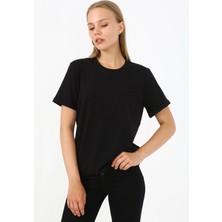 Looker Kadın Kolu Duble Regular Fit T-Shirt