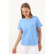 Looker Kadın Kolu Duble Regular Fit T-Shirt